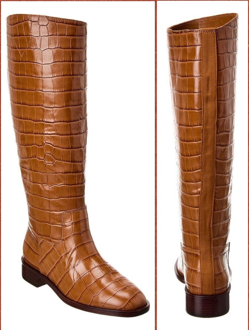 SCHUTZ Terrance Up Leather Tall Boots In Brown